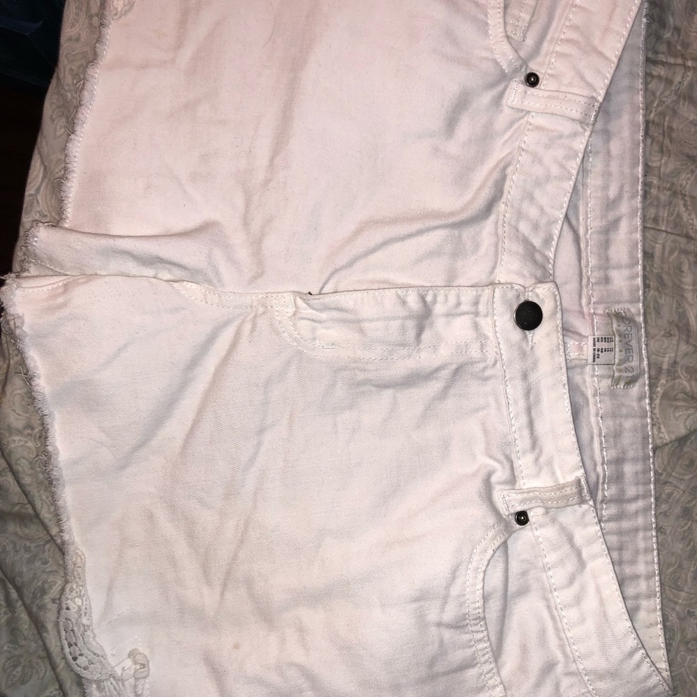 Vintage White Jean Shorts